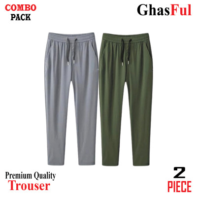 Premium Quality Solid Color Trouser's _Ash+ Olive