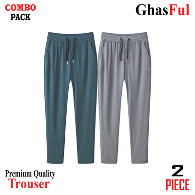 Premium Quality Solid Color Trouser's _Ash & Green.