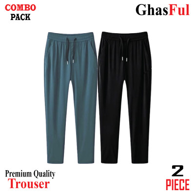 Premium Quality Solid Color Trouser's _Black & Green.