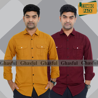 Long Sleeve Double Pocket Oxford Shirt_ Kathali & Merun.