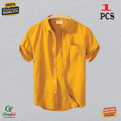 Oxford Cotton Febric Short Sleeve Shirt _Kathali .