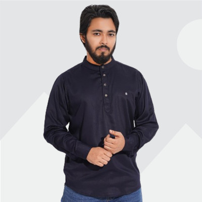 Satin Cotton Fabric Katua _ Navy