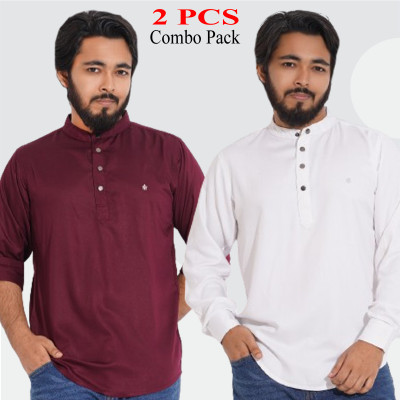 Satin Cotton Fabric Katua _ White & Light Purple