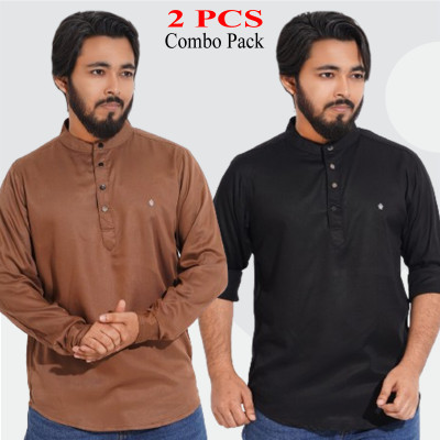 Satin Cotton Fabric Katua _ Black _ Coffee