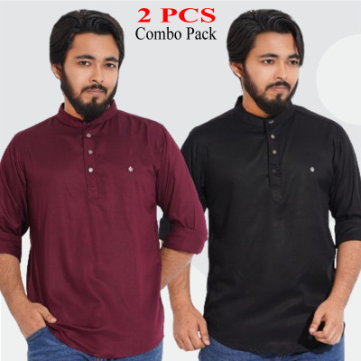 Satin Cotton Fabric Katua _ Black & Purple