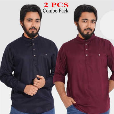 100% Premium Quality Katua _ Purple & Navy