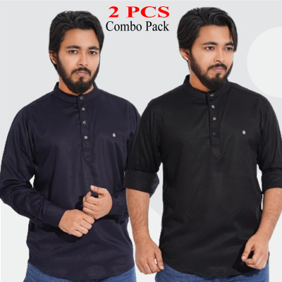 Satin Cotton Fabric Katua _ Black _ Navy