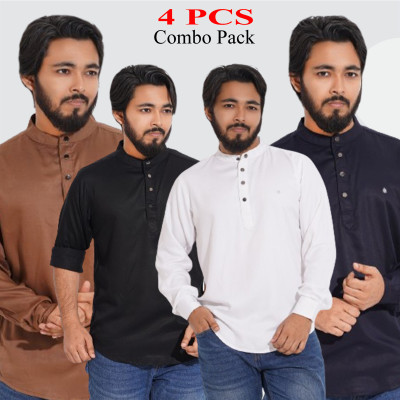 Satin Cotton Fabric Katua _ Black _ White _ Coffee _ Nevy