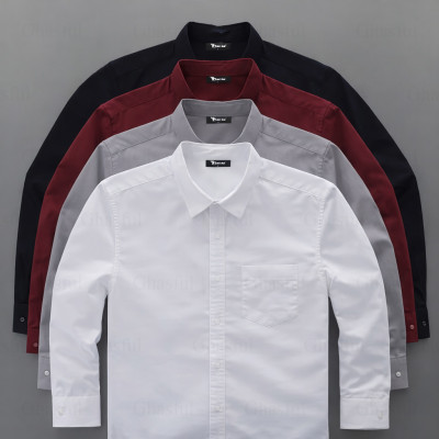 Full Sleeve Formal Shirt _ White _ Ash _ Merun _ Black