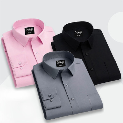 Fine Cotton Formal Shirt _ Pink_ Black _Ash .