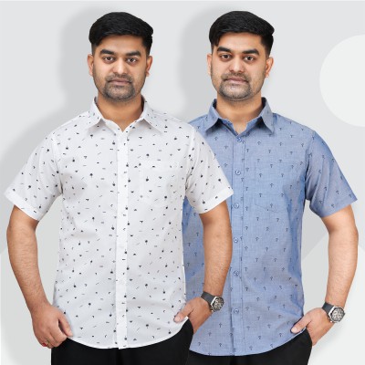 Showroom Quality Printed Shirt _ White Multi _ Sky