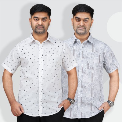 Showroom Quality Printed Shirt _ White Multi _ Ash