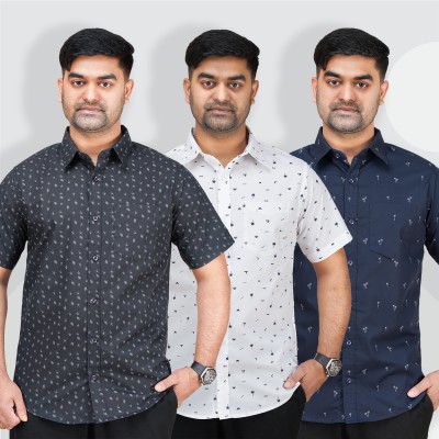 Showroom Quality Printed Shirt _ Black _ White Multi _ Deep Navy