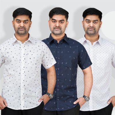 Showroom Quality Printed Shirt _ White Multi _ Deep Navy _ White Star