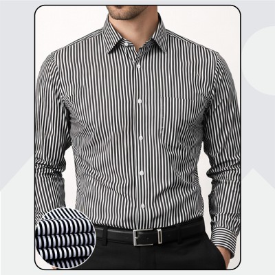 Full Sleeve Stripe Shirt _ Black
