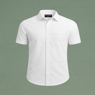 Oxford Cotton Febric Short Sleeve Shirt _ White