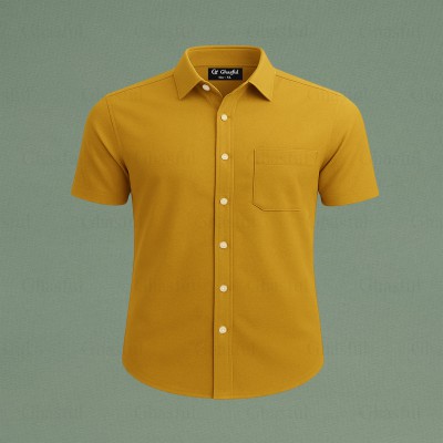 Oxford Cotton Febric Short Sleeve Shirt _ Kathali