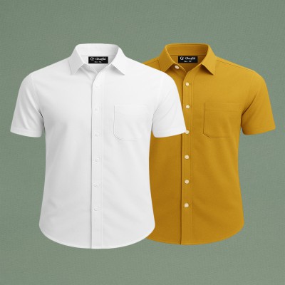 Oxford Cotton Febric Short Sleeve Shirt _ White  _ Kathali