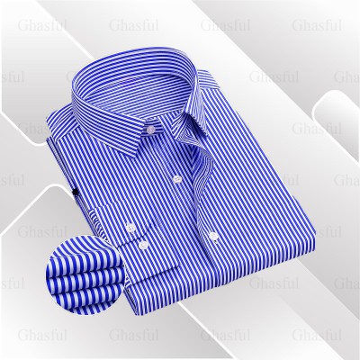 Full Sleeve Stripe Shirt _ Sky
