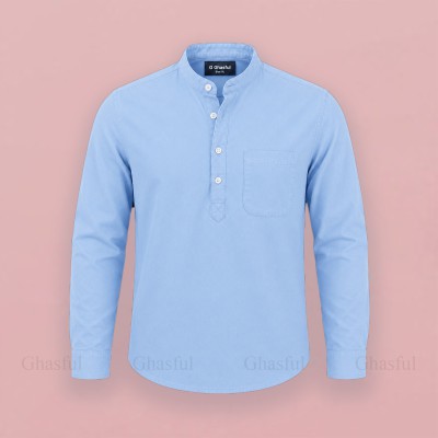 Oxford Cotton Febric Full Sleeve Katua _ Sky Blue