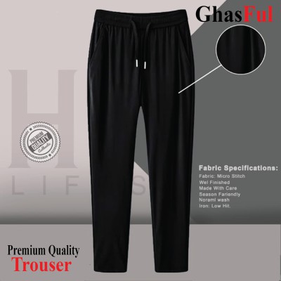 Premium Quality Solid Color Trouser's _Black